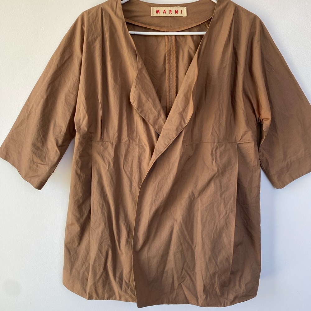 Marni Tunic Top Cardigan Camel Size 44